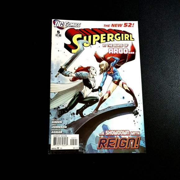 DC Comics Supergirl 5 Argo Reign New 52 Green Johnson Asrar Hero Book 2012 - Picture 2 of 12